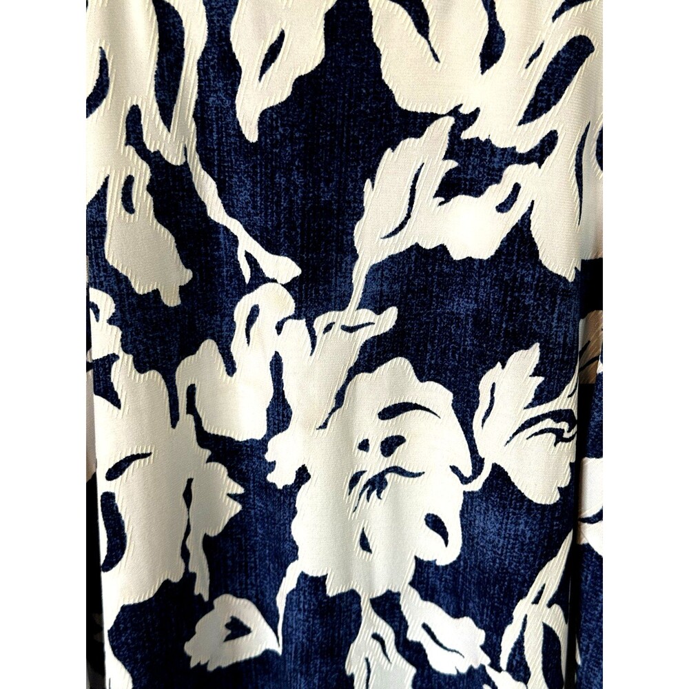 Inc International Concepts XL Cold Shoulder Blue White Top - Picture 3 of 7